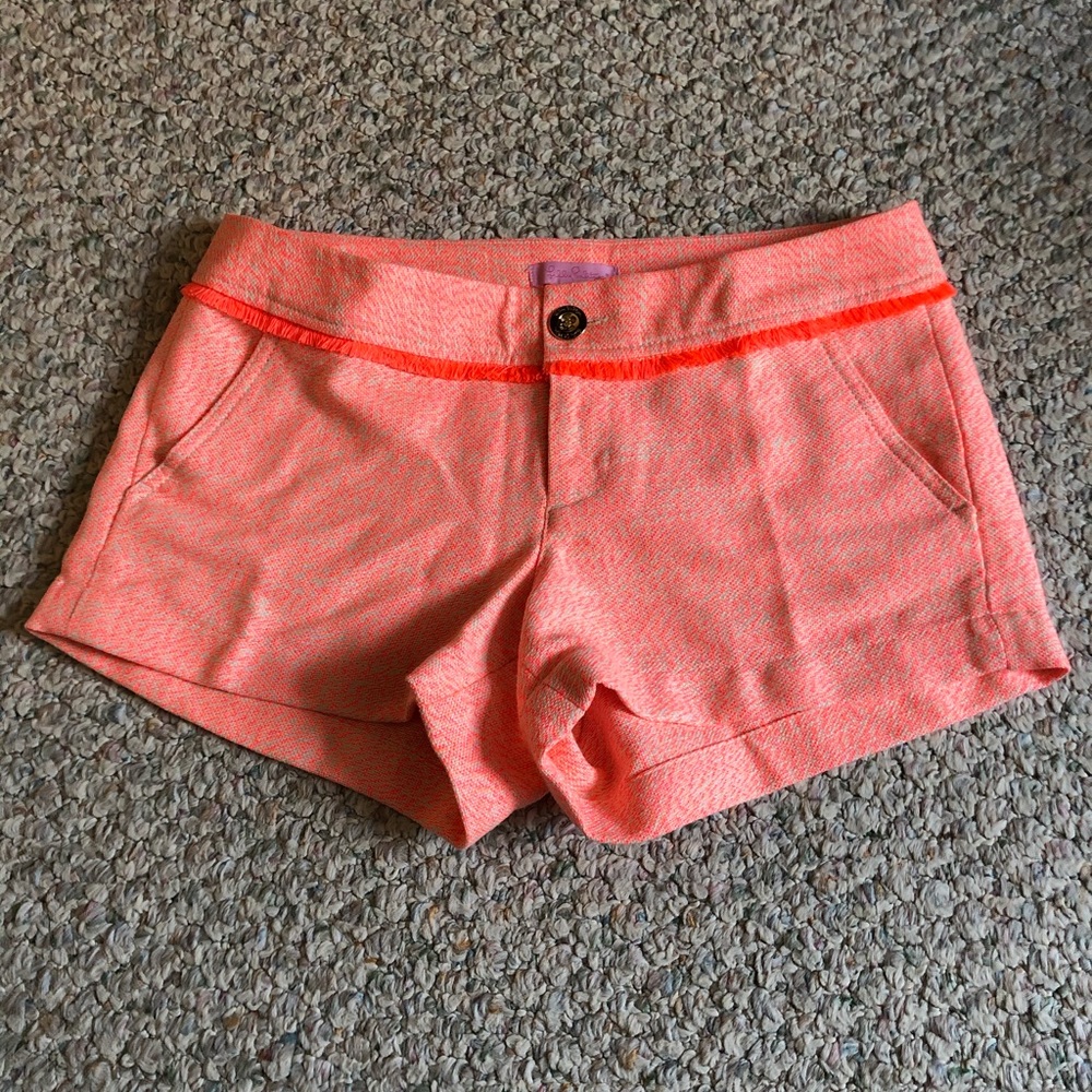NWOT Lilly Pulitzer Size 0 Walsh Short Papaya
